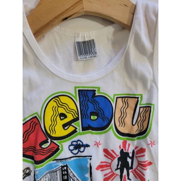 Island Limited kids unisex white CEBU Philippines graphic design tank top - Picture 2 of 6